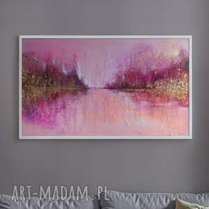 candy sky - obraz strukturalny ze złotem do salonu, sypialni