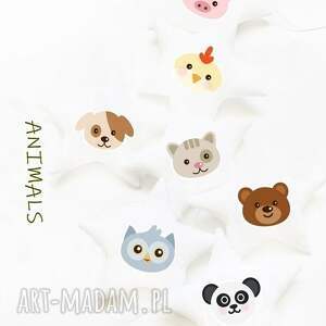 animals - girlanda zwierzęta, girlanda, gwiazdki, sowa, panda, miś