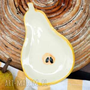 talerzyk deserowy na biżuterię, gruszka