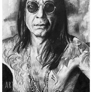 ozzy osbourne - seria ikony A3 black sabath, rysunek, portret, ołówek