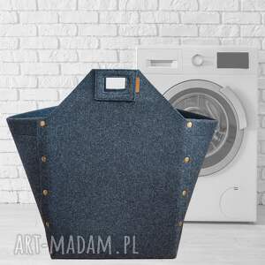 Szerokie pudełko, wysoki z uszami - kosz na ubrania