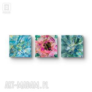 kompozycja wiosenna 3, akryl na płótnie, 40x40x2 cm obraz krajobraz