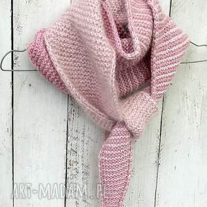 prezenty na święta Szalik - Alpaka i Moher - Pudrowy Róż