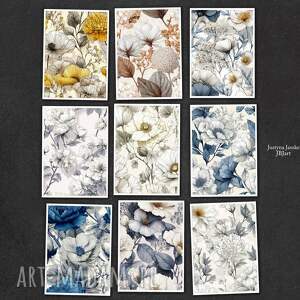 w moim ogrodzie - zestaw 9 grafik 13x18 cm, rośliny grafiki z roślinami