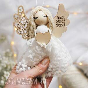 Aniołek dla - prezent na Dzień Babci | Zawieszka Anioł
