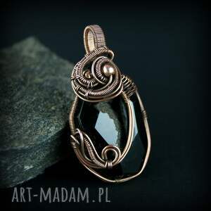 handmade wisiorki agat z druzą wisiorek wire wrapping