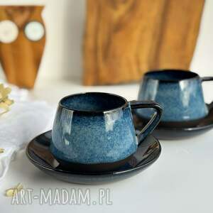 zestaw dla dwojga - filiżanka ceramiczna beczułka 250 ml niebo filiżanki