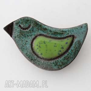handmade broszki ptaszek - broszka ceramika
