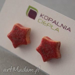 prezenty pod choinkę gwiazdka - kolczyki ceramiczne