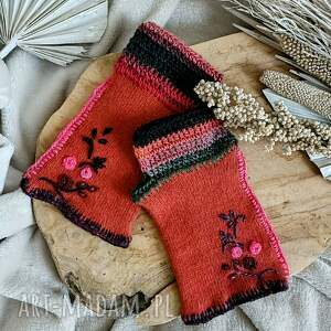 handmade rękawiczki wełniane mitenki