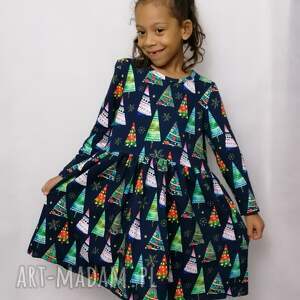 ręcznie wykonane pomysł na prezent świąteczny sukienka świąteczna dla dziewczynki
