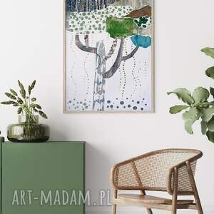 plakat A2 - drzewo szczęścia i obfitości, wydruk, natura obraz