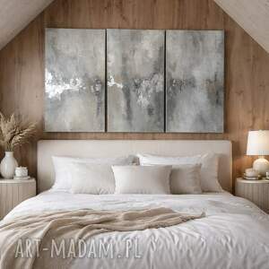 ręcznie malowany tryptyk abstrakcja - xxl 90x150 cm duży obraz