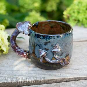 azulhorse handmade kubek z grzybkami psychodelki mgła ok 400 ml ii ceramika