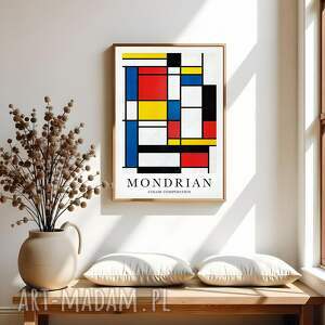 plakat mondrian geometria - format 61x91 cm salonu