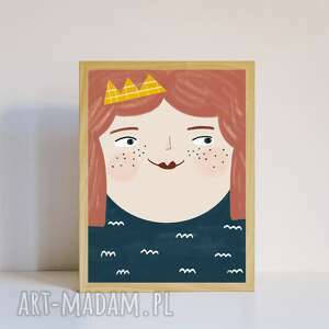 plakat A3 królewna dla dziecka, pokój dziecka księżniczki