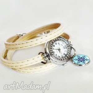 handmade zegarki zegarek - bransoletka śnieżynka: idealny prezent