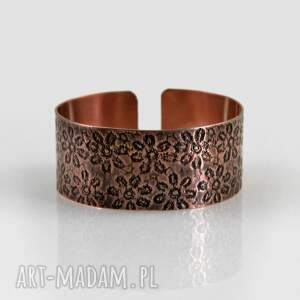 Kwiaty (2504 03) ooak, miedziana bransoletka