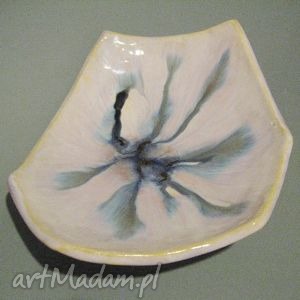 ręcznie zrobione ceramika patera„ geometryczna magnolia”