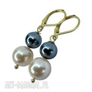 artseko pozłacane kolczyki z perłami seashell c1314 do biura