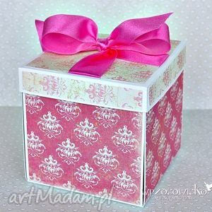 wrzosowisko elegancki box - prezent na ślub, exploding box, pudełeczko