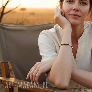 bransoletka tygrysie oko biała perła exotic expedition, byk