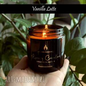 vanilla latte - naturalna świeca sojowa 120 ml, kawa z mlekiem, słodki zapach