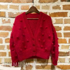 swetry bubble sweater sweter z moheru, ręcznie robiony bąbelkami