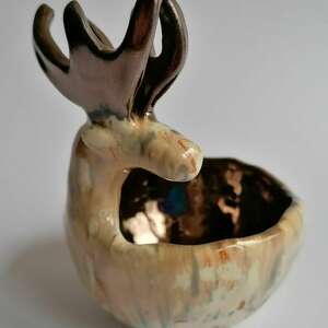 miseczka - renifer z zaczarowanego lasu robin ceramika rękodzieło dekoracja