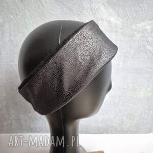 Opaska eko skóra uniwersalna miękka rozciągliwa ciepła na podszewce