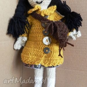 handmade maskotki lalka lucyna w płaszczu