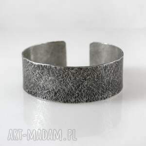 kamień - srebrna bransoleta 2 cm 2020 12 srebro 925, minimalistyczna biżuteria