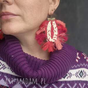 Kolczyki chwosty koraliki wykonane w pojedynczym egzemplarzu