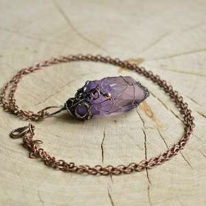 violet net - naszyjnik z wisiorem na łańcuszku dla niej, boho