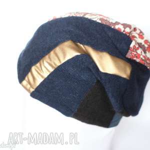 handmade czapki czapka patchworkowa kolorowa damska