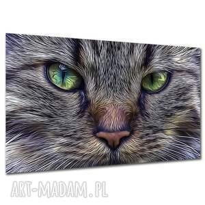 Obraz kota na płótnie 120x80 cm - kocie spojrzenie