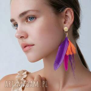 ręcznie robione klipsy - pióra lekkość, styl i oryginalność szukasz wyjątkowej