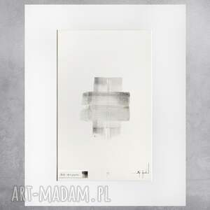 obraz olejny na papierze - ślady 07 sepii, dekoracja ścianę