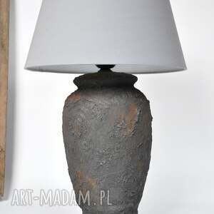 lampa stołowa archeo - black, diy vintage, loftowa, naturalna, ceramika
