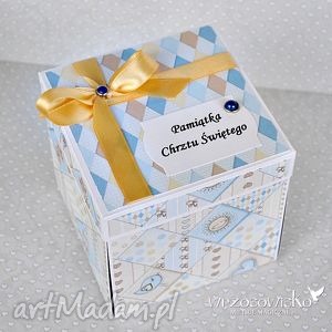 exploding box z okazji chrztu prezent, chłopiec, chrzest, pudełeczko