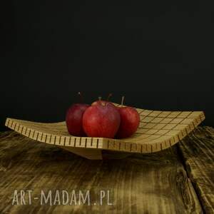 drewniana taca z jesionu owoce jadalni minimalistyczna