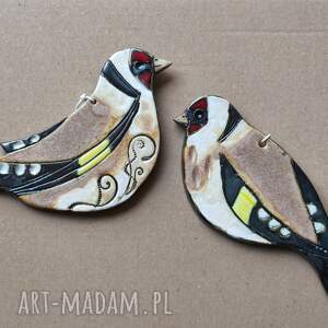 pomysł na prezent Szczygieł wiszący, ceramiczny ptaszek