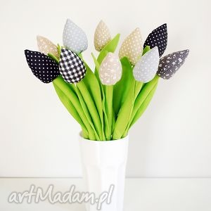 handmade dekoracje bawełniane tulipany