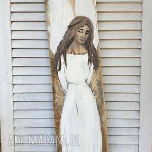 anioł stróż spokój obraz na drewnie, ochrona