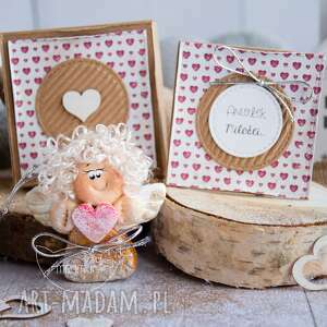 aniołek miłości. Personalizowana mini - mrufru scrapbooking kartki