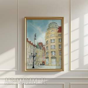 Plakat wrocław, mostek pokutnic, akwarelowy - pamiątka