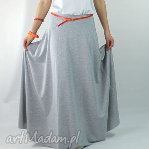handmade spódnice spódnica z dzianiny maxi grey