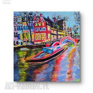 amsterdam, obraz na płótnie, 40x40x2 cm