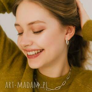 kolczyki srebrne łuki