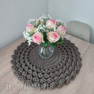 misz masz dorota podkładka szydełkowa ze sznurka na stolik 60cm